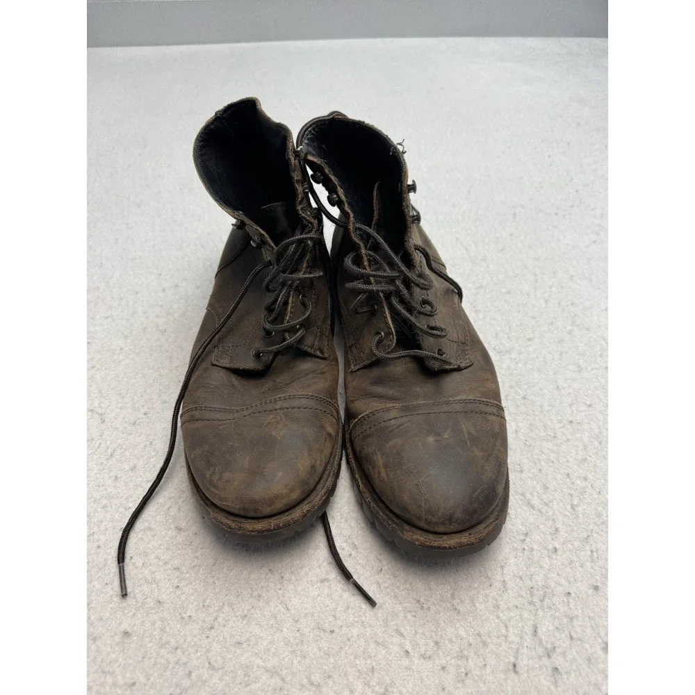 Thursday Everyday Boots Captain Mens Size 1.5  Brown Rugged Leather